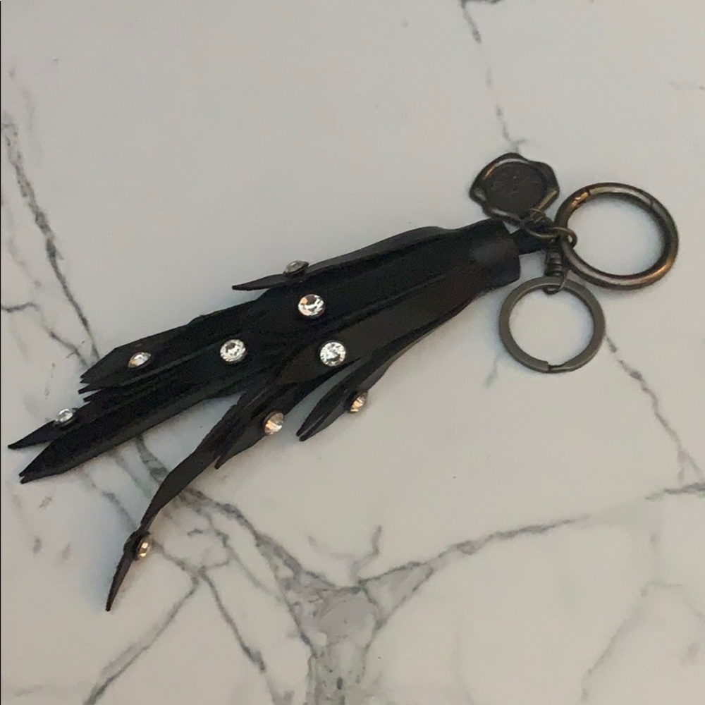 Patricia Nash Favazzina Leather Tassel Key Fob